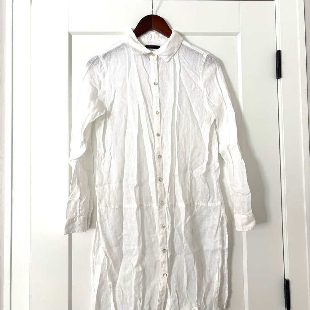 100% Linen - Tahari White Shirt